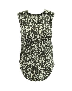 Isabel Marant Printed Sleeveless Blouse - Black