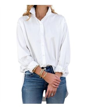 Caryn Lawn Everyday Word Preppy Dream On Shirt - White
