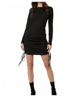 Mittoshop Kimberly Ruched Detail Cut Out Back Mini Dress - Black