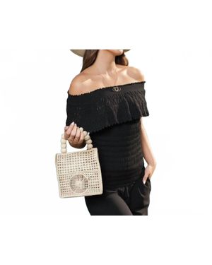 Giocam Pao Off-The-Shoulder Top - Black