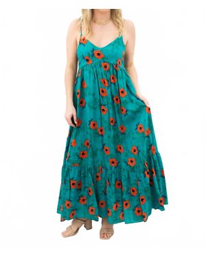 Bucketlist Ruffle Maxi Dress - Blue