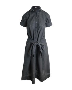 Lisa Marie Fernandez Eyelet Belted Shirt Dress - Black
