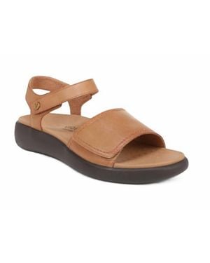 Vionic Awaken Recovery Wedge Sandals - Brown