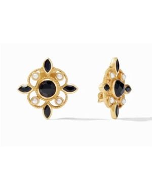 Julie Vos Monaco Clip Earrings - Black