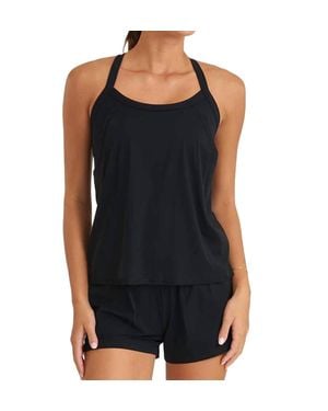 Thrive Societe Strappy Double Layer Performance Bra Tank Top - Black