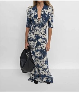 Rodebjer Clover Denim Flower Dress - Blue