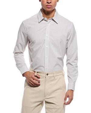 Report Collection 4-Way Woven Sport Shirt - Gray