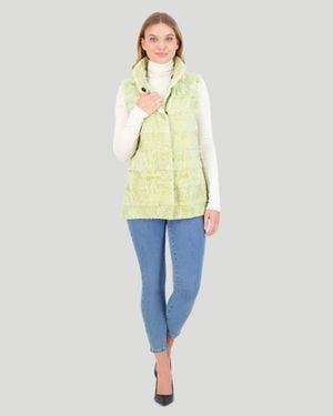 Gorski Horizontal Lamb Vest - Blue