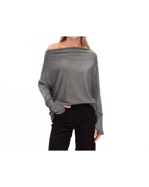 Six Fifty Anywhere Holiday Off Shoulder Top - Black