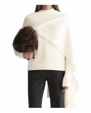 A.L.C. Davin Draped Wool Sweater - Black
