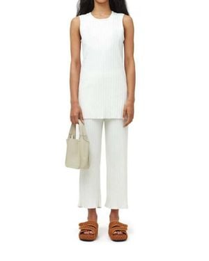 Simon Miller Wide Crop Rib Adler Pant - White