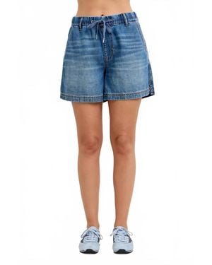 Judy Blue High Waisted Featherweight Baggy Shorts - Blue