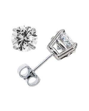 SSELECTS 0.75 Carat Tdw Studs 14K W/G - Metallic
