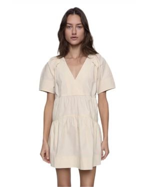 Rebecca Minkoff Vera Tiered Mini Dress - Natural