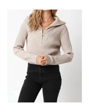 Olivaceous Averie Sweater Top - Gray