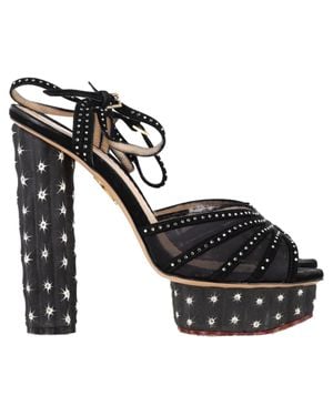 Charlotte Olympia Cactus Sandal Heels - Black
