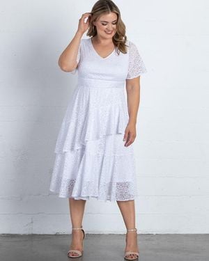 Kiyonna Harmony Lace Dress - White