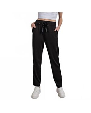 Rae Mode Modal Scuba Jogger With Side Satin Detail - Black