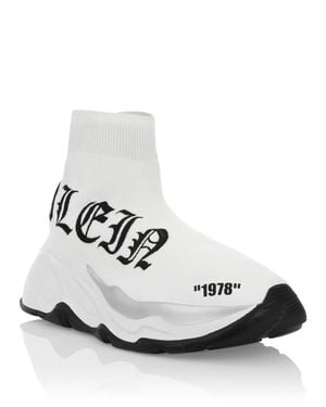 Philipp Plein Hi-Top Sneakers Gothic Plein - White