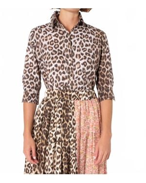 La Prestic Ouiston Emmanuelle-Sleeved Top - Brown