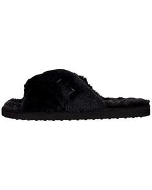 Tahari Lexi Ft20181-01-001 Slippers Faux Fur Slide Gal1621 - Black