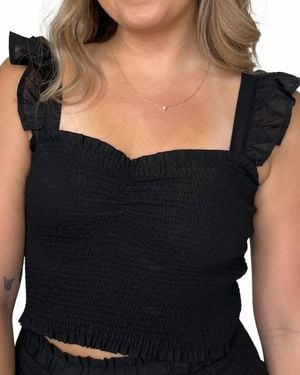 Reset By Jane Liana Ruffle Top - Black