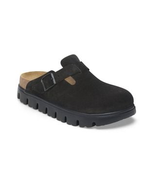 Birkenstock Papillio Boston Chunky Suede Clogs - Black