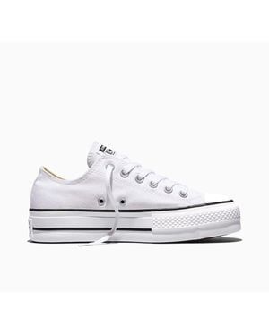 Converse Chuck Taylor All Star Lift Womenwhite Canvas Platform Shoes Zogg2998
