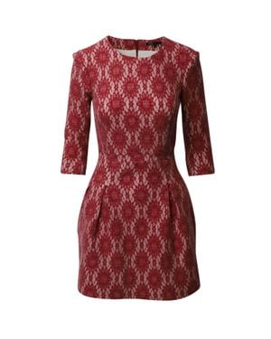 Maje Printed Mini Dress - Red