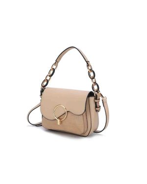 MKF Fanta Croc Shoulder Versatile Handbag By Mia K - Natural