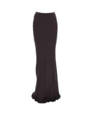 ANDAMANE Satin Nemesia Mermaid Maxi Skirt - Brown