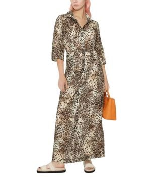 Max & Moi Rocher Robe Longue Dress - White