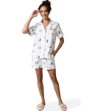 Printfresh Happily Ever After Short Pajama Set - White