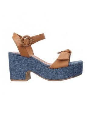 Love Rio Hazel Platform Bow Sandals - Blue