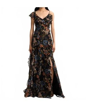 Veronica Beard Madeline Floral Maxi Dress - Black