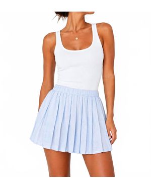 SOFIA The Label Pleated Mini Skirt - Blue