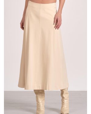 Elan Cynthia Midi Flair Skirt - Natural