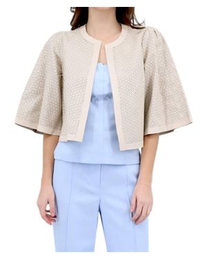 Iris Setlakwe Perforated Leather Short Jacket - White