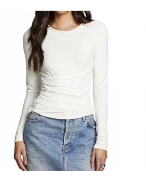 Chaser Brand Crime Long Sleeve Blouse - White