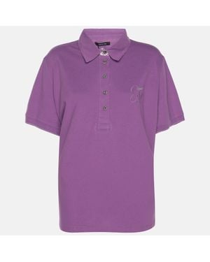 Elena Miro Jersey Polo T-Shirt - Purple