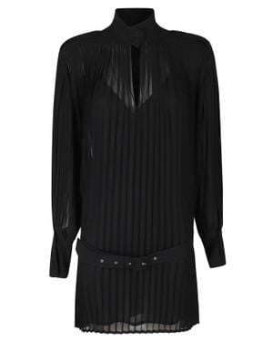 Semicouture Richendra Pleated Polyester Dress - Black