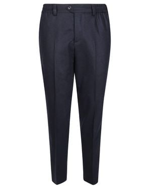 PT01 Wool-Cashmere Brushed Flannel Straight-Leg Pants - Blue