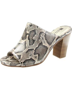White Mountain Datenight Cork Stacked Heel Mules - Multicolor