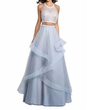 Blush Prom Two-Piece Prom Dress - Blue