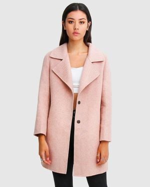 Belle & Bloom Ex-Boyfriend Wool Blend Oversized Jacket - Pink