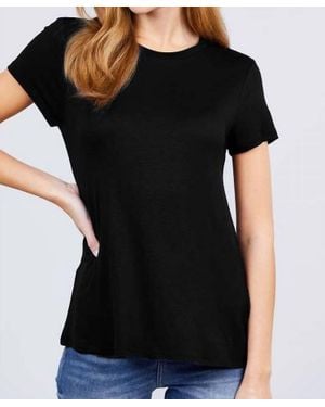 Active Basic Eliza Cotton Jersey Top - Black
