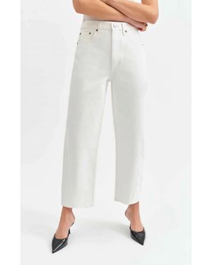 DAZE Westward Barrel Leg Jeans - White
