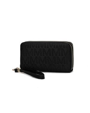 MKF Collection by Mia K Lisbette Wristlet Wallet Purse Handbag M Signature - Black