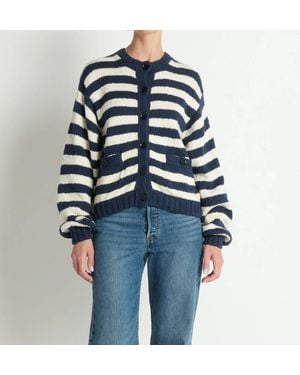 Nation Ltd Tessa Crewneck Cardigan - Blue