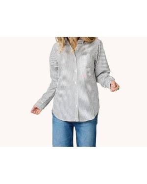 Kerri Rosenthal Mia Stripe Shirt - Gray